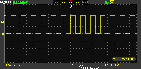 Прямоугольный сигнал 1477 Гц