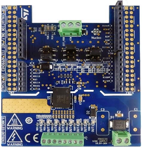 Промышленная плата расширителя цифровых выходов для STM32 Nucleo на основе микросхемы ISO8200AQ