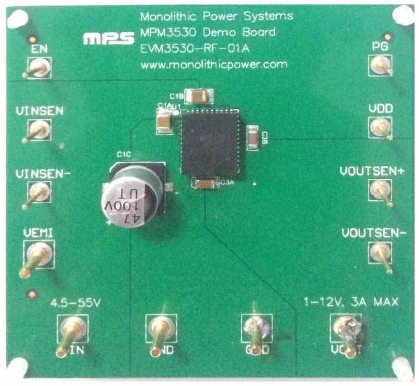 EVM3530-RF-01A - 55 V 3 A Step-Down Power Module Demo Board