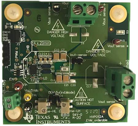 Внешний вид отладочной платы LMG1210EVM-012 от Texas Instruments