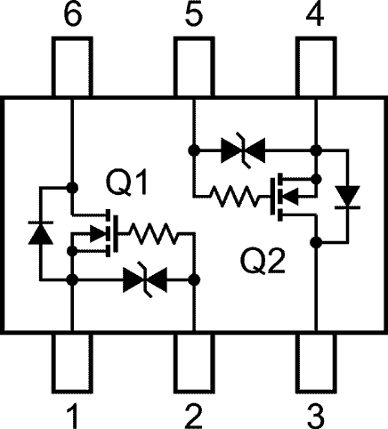 The SSM6N813R Pin Assignment