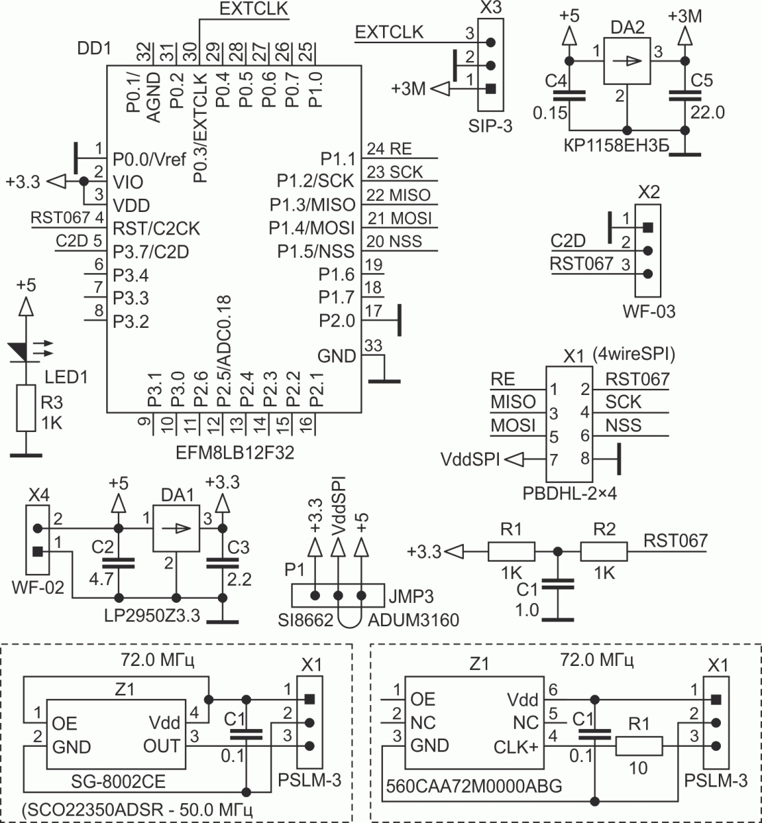 Преобразователи интерфейсов USB-SPI с гальванической развязкой на базе нового 51-совместимого микроконтроллера EFM8UB30. Часть 1