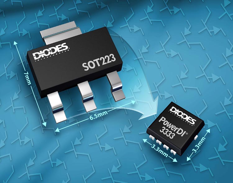 Bipolar Transistors from Diodes Incorporated Feature a 3.3mm x 3.3mm Package and Enable Higher Power Density