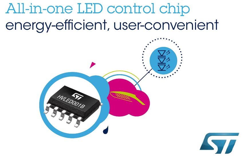 Новое поколение контроллеров освещения STMicroelectronics стало еще экономичнее, удобнее и проще