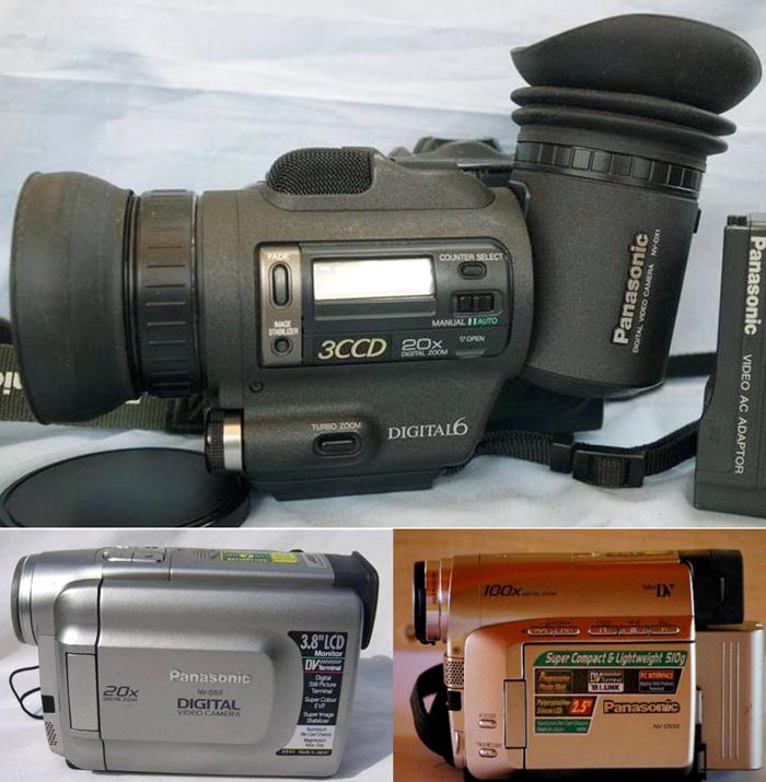 Видеокамеры NV-DX1, NV-DS5 и NV-DS33.