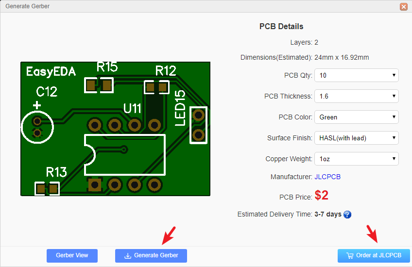 PCB Prototype For $2 On Any Color - JLCPCB