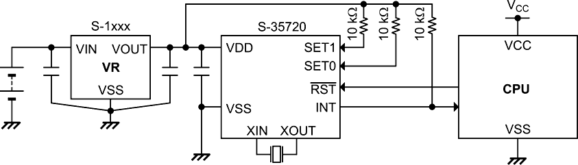 Пример включения микросхемы S-35720