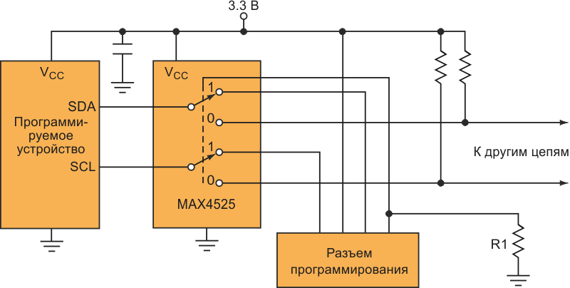 Коммутатор упрощает внутрисхемное программирование