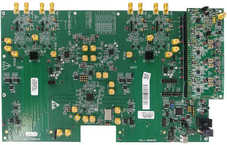 TIDA-010128 Scalable 20.8 GSPS reference design for 12 bit digitizers board