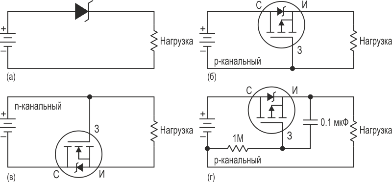 MOSFET в низковольтных схемах защиты от обратного напряжения