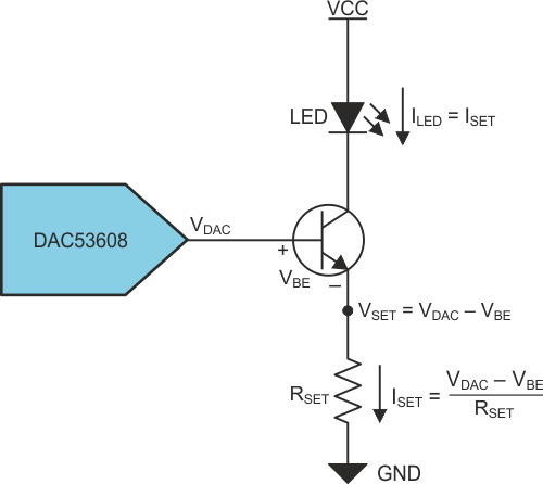 Programmable LED biasing circuit.