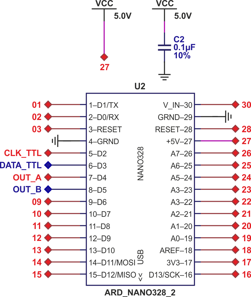 Микропроцессор Arduino Nano.