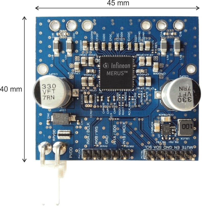 The Infineon reference design with MERUS<SUP><FONT SIZE=-1>TM</FONT></SUP> multilevel amplifier.