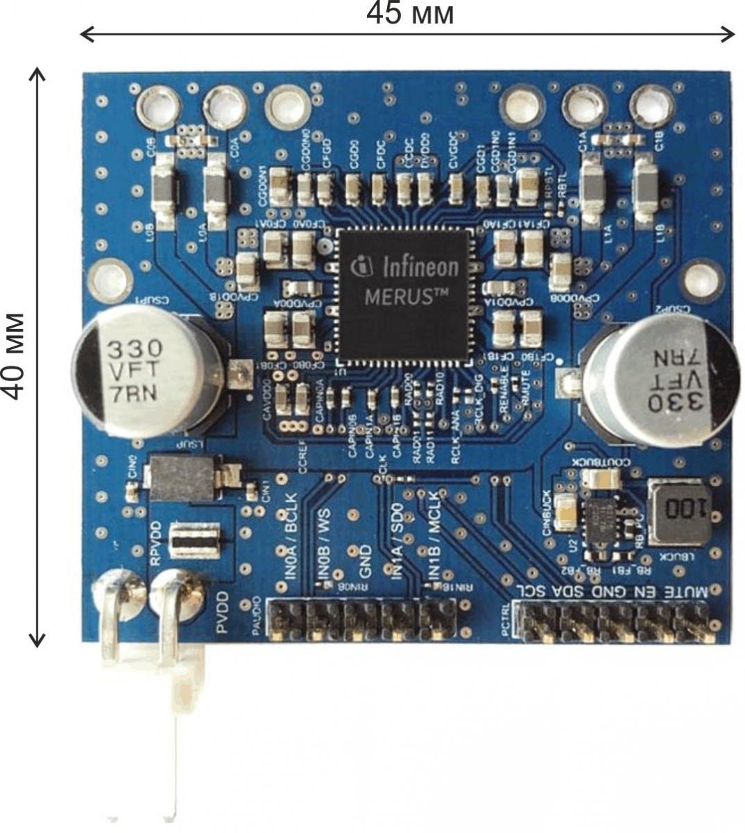Оценочная плата Infineon с многоуровневым усилителем MERUS.