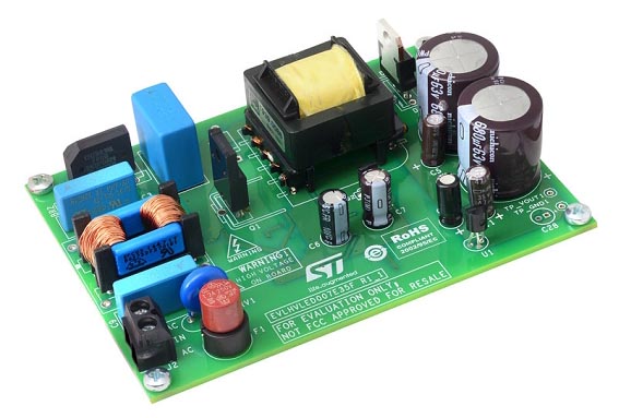 EVLHVLED007W35F  - 35 W LED driver with very low THD, based on HVLED007 Transition Mode Flyback controller