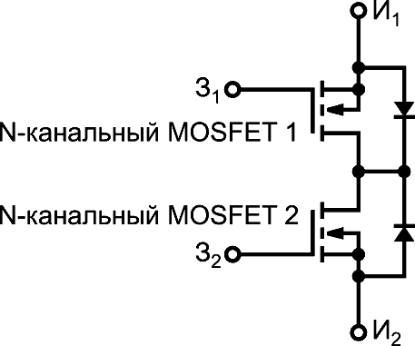Внутренняя схема транзистора SiSF20DN