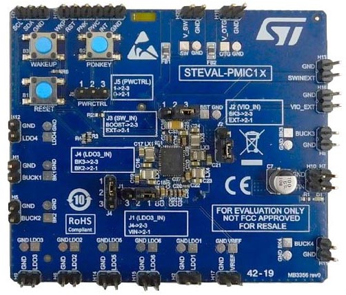 The STEVAL-PMIC1K1 Evaluation Board for STPMIC1x Power Management IC