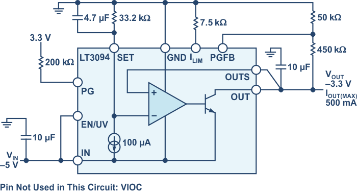 -3.3 V output low noise solution.