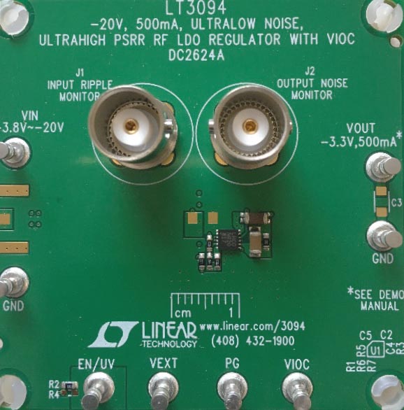 Demo circuit shows a tiny -3.3 V solution.