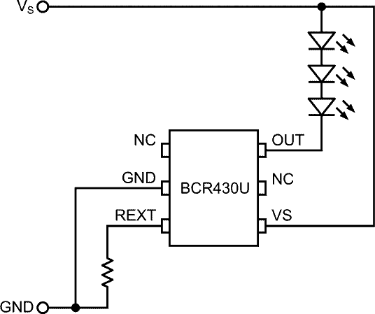 Схема включения BCR430UW6