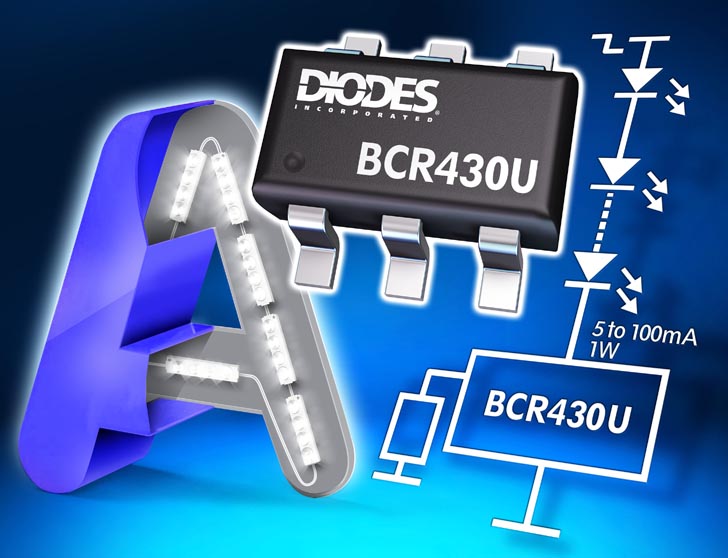 Diodes выпускает линейный драйвер светодиодов с ультранизким падением напряжения