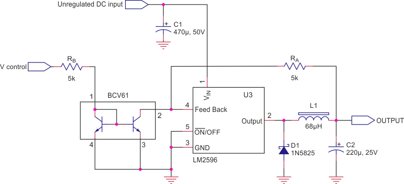 Here is a 'designed-to-work' application of the principle of Figure 2.