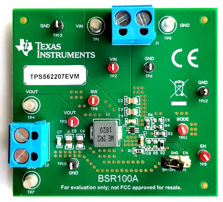 TPS562207EVM 2-A, Synchronous Step-down Converter Evaluation Module