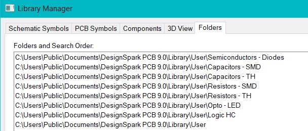 DesignSpark PCB V9.0: Save component to a new library.