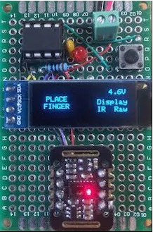 ATtiny85 Pulse Oximeter and Photoplethysmograph