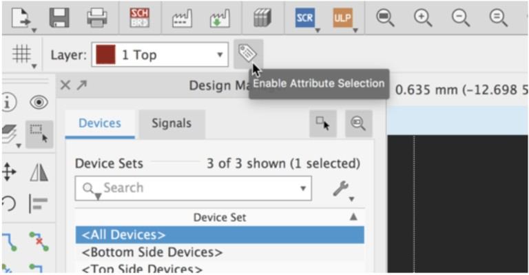 Eagle 9.3: Filter Selection tool