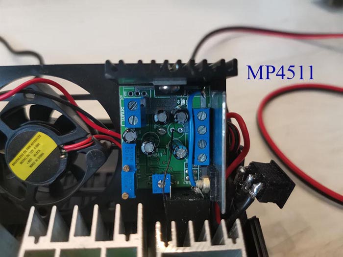Монтаж MP4511 в корпусе зарядного устройства