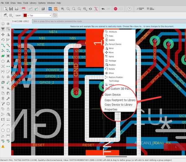 In Eagle 9.4 COPY command now includes new options.