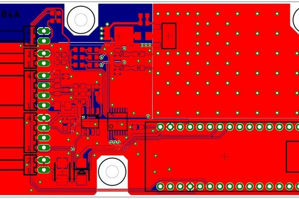 Milliohmmeter PCB designed with Eagle.