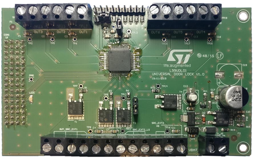 EVAL-L99UDL01 - Universal door lock demonstration board based on L99UDL01 - daughterboard