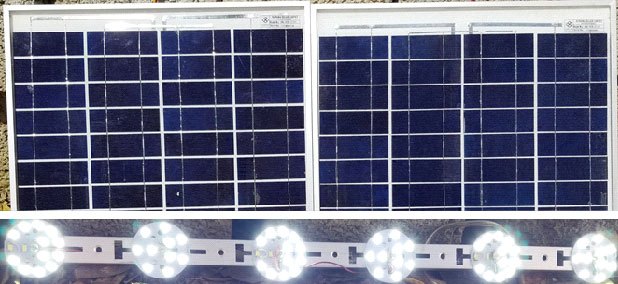 This 20 W solar day lamp with active current limiting is ready for use.