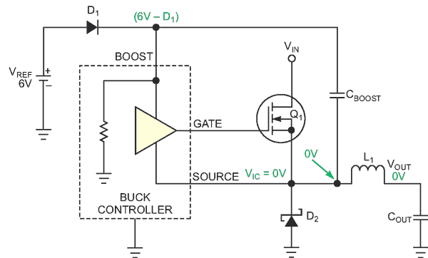 Many buck-controller ICs use a floating-gate driver.