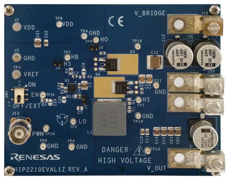 The HIP2210EVAL1Z Evaluation Board