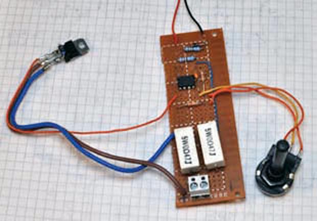 It is easy to assemble the circuit on a prototype board.