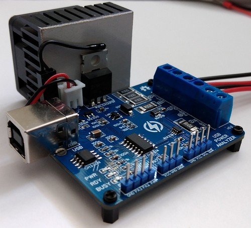 Power Analyzer is a programmable electronic constant current dummy load for an automatic analysis of power supplys.