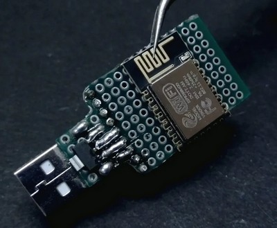 Solder ESP-12E on the PCB and connecting SPI pins.