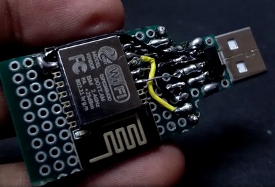 Solder ESP-12E on the PCB and connecting SPI pins.