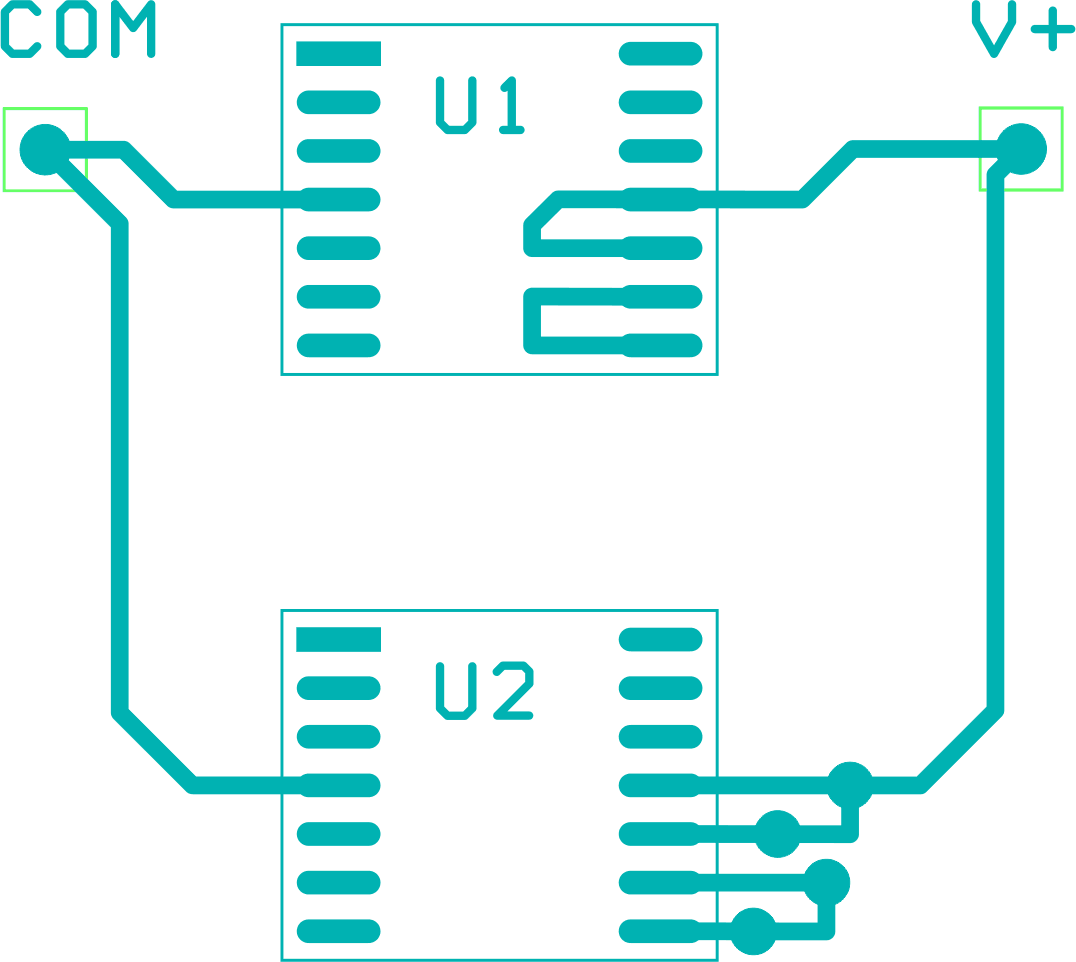 Be sure your schematic has pads or vias so that you can cut-and-jump the unused amplifier into the circuit. U1 would be very hard to hack on once the chip is soldered in. U2 has the connected traces, but not underneath the part; there are vias or pads to solder jumper wires to. Vias let you hack things on the backside, and give a place to mount through-hole resistors you might be hacking in.