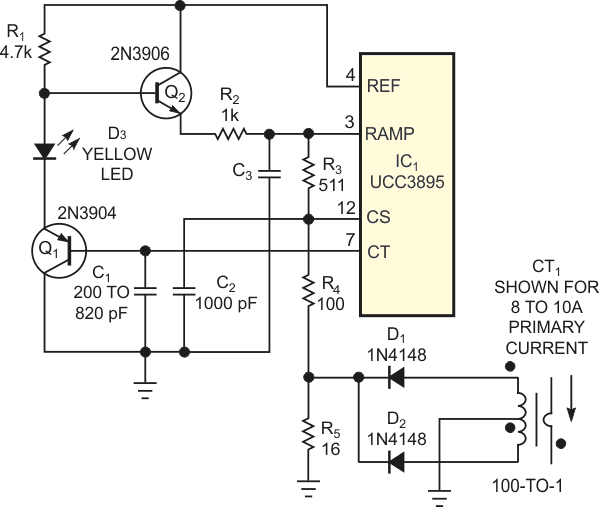 For even better performance, add a level-shifting amplifier to the ramp-voltage path.