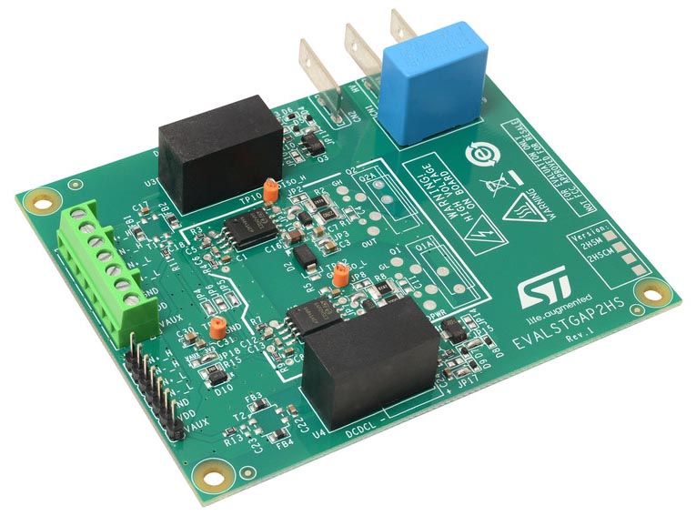 Demonstration board for STGAP2HSCM isolated 4 A single gate driver