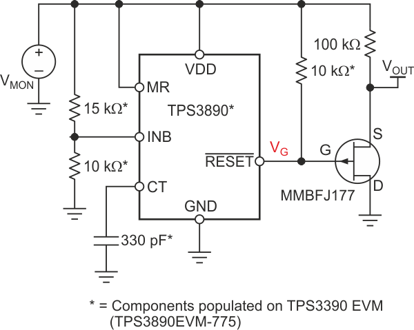 Adding a JFET to remove output voltage rise with low VDD.