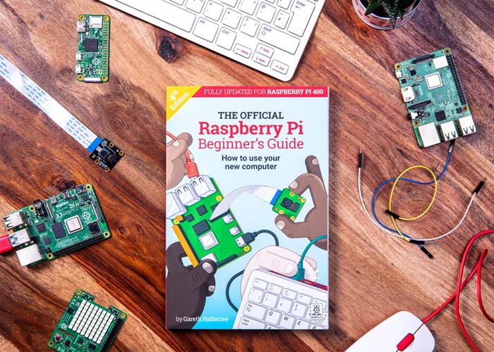 The Raspberry Pi 400 comes with the Raspberry Pi Beginner's Guide.