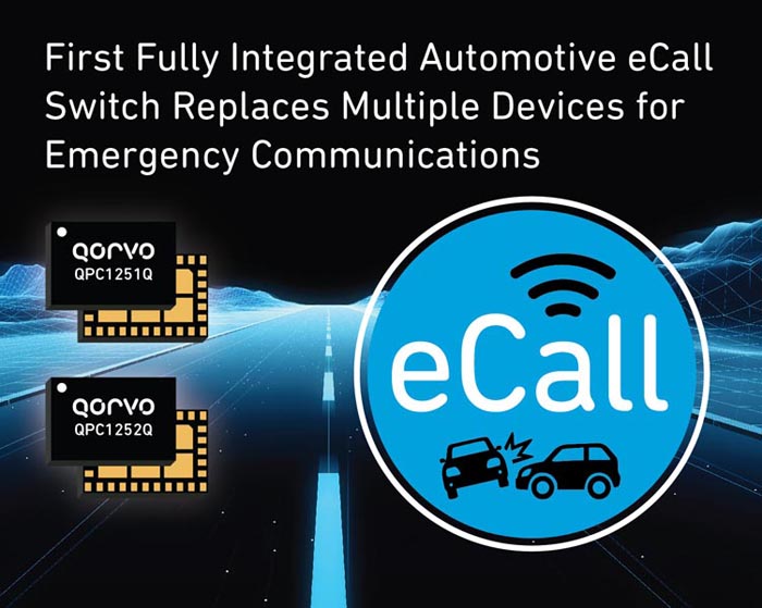 Qorvo представляет первый полностью интегральный автомобильный коммутатор eCall с лучшими в отрасли надежностью и производительностью