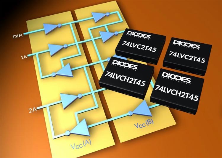 Diodes анонсировала новые двухразрядные микросхемы двунаправленных трансляторов уровней