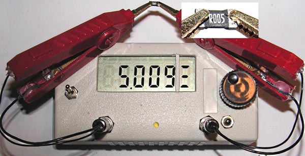Измерения (третий диапазон) сопротивлений резисторов номиналом