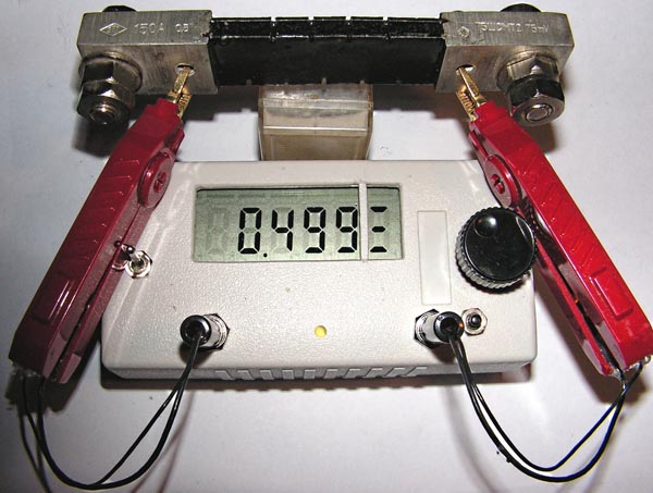 Измерения (третий диапазон) сопротивлений резисторов номиналом